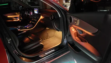 광주 비노출 엠비언트 라이트 벤츠c클래스 c63AMG 시공 진행 의뢰! 역시 무드등은 스타일 엘이디가 최고!! / 광주 북구
