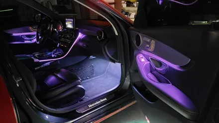 광주 비노출 엠비언트 라이트 벤츠c클래스 c63AMG 시공 진행 의뢰! 역시 무드등은 스타일 엘이디가 최고!! / 광주 북구