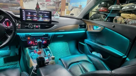 여수 엠비언트 Audi A7 엠비언트 비노출 간접 조명 시공 했어요! 도어캐치 / 풋등 옵션 추가. / 광주 북구