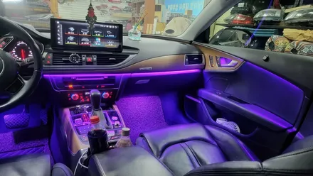 여수 엠비언트 Audi A7 엠비언트 비노출 간접 조명 시공 했어요! 도어캐치 / 풋등 옵션 추가. / 광주 북구