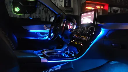 광주 비노출 엠비언트 라이트 벤츠c클래스 c63AMG 시공 진행 의뢰! 역시 무드등은 스타일 엘이디가 최고!! / 광주 북구