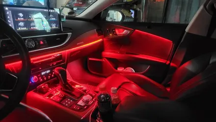 여수 엠비언트 Audi A7 엠비언트 비노출 간접 조명 시공 했어요! 도어캐치 / 풋등 옵션 추가. / 광주 북구