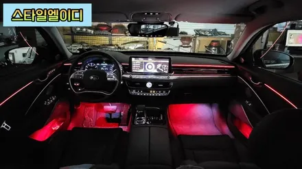 광주에서 더 K9 엠비언트 무드등 부담스럽지 않게 깔끔하게 시공해보기!!! / 광주 북구