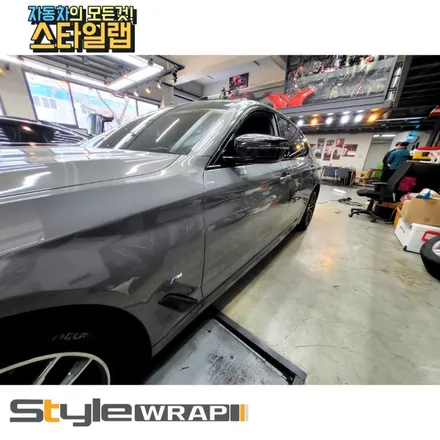 g30 LCI BMW 520D차량으로 전체 크롬 죽이기+ 블랙 하이그로시 그릴 교환 작업! 랩핑은 역시 스타일랩 / 부산 금정구