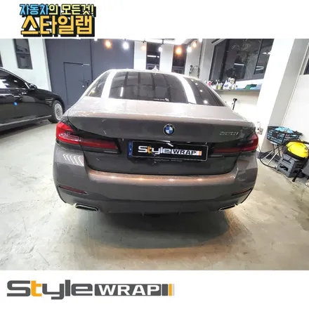 g30 LCI BMW 520D차량으로 전체 크롬 죽이기+ 블랙 하이그로시 그릴 교환 작업! 랩핑은 역시 스타일랩 / 부산 금정구