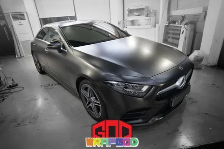 벤츠 CLS 사틴 펄 골드 더스트블랙 전체랩핑, 김포 자동차랩핑 시공 전문 WRAPGOD / 김포 양촌읍