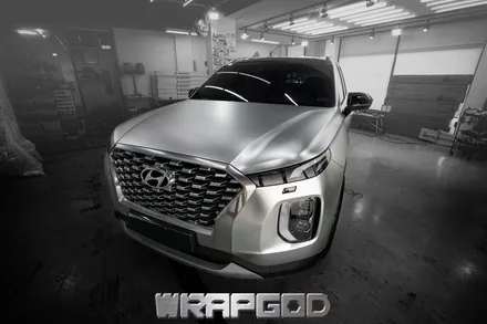 팰리세이드 무광크롬실버 전체랩핑,김포랩핑 시공 전문 WRAPGOD / 김포 양촌읍