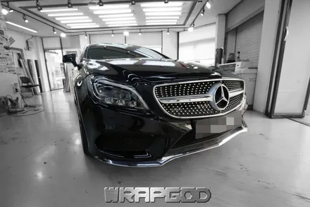 벤츠 CLS 400 3M유광 블랙 전체 랩핑 재시공, 김포 카스킨 전문점 WRAPGOD / 김포 양촌읍