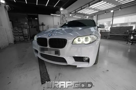 BMW 5시리즈 사고수리 및 3M 쿨그레이 전체 랩핑 재시공, 김포 카스킨 전문점 WRAPGOD / 김포 양촌읍