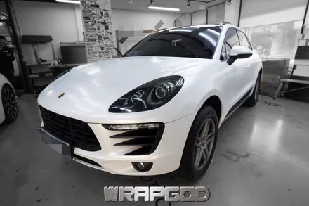 포르쉐 마칸 에이버리 사틴 화이트펄 전체 랩핑 시공, 김포랩핑 검단랩핑 전문점 WRAPGOD / 김포 양촌읍