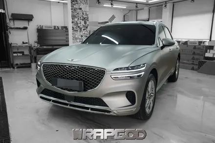 제네시스 GV70 , 3M 2080 매트 그레이 알루미늄 메탈릭 전체 랩핑 시공/ 김포 인천 검단 자동차래핑 전문점 랩갓 WRAPGOD / 김포 양촌읍
