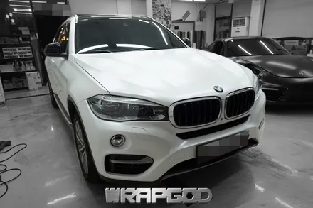 BMW X6 , 에이버리 사틴 화이트 펄 전체 랩핑 시공 / 김포 검단 자동차 래핑 전문점 랩갓 WRAPGOD / 김포 양촌읍