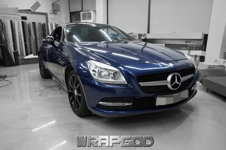 벤츠 SLK200 , 에이버리 다크 블루 메탈릭 전체 랩핑 시공 / 김포 검단 자동차 래핑 전문점 랩갓 WRAPGOD / 김포 양촌읍