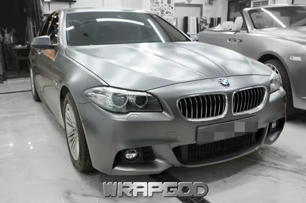 BMW 5시리즈 528i , 에이버리 사틴그레이 전체랩핑 시공 / 김포 검단 일산 자동차 래핑 전문점 랩갓 WRAPGOD / 김포 양촌읍