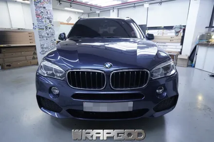 BMW X5 3M 유광 글레이셔 그레이 전체 랩핑 시공 , 김포 검단 랩핑 전문점 WRAPGOD / 김포 양촌읍