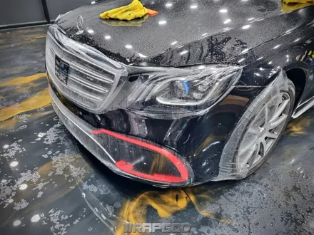 벤츠 S63 AMG 앞범퍼 휀다 헤드라이트 PPF 부분 시공기, 김포 자동차PPF 전문 랩갓 / 김포 양촌읍