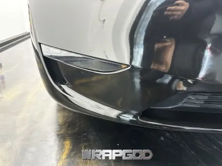 인천랩핑 테슬라 모델Y 사고 범퍼재랩핑 3M2080 유광블랙, 틴팅 글라스틴트 슈어x / 김포 양촌읍