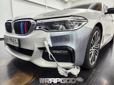 청라 BMW 530d 앞범퍼 사고수리 재시공 랩핑 / 김포 양촌읍
