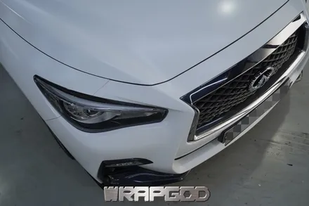 인피니티 Q50 에이버리 사틴 화이트 전체랩핑 시공, 김포 일산 인천 자동차래핑 전문점 랩갓 WRAPGOD / 김포 양촌읍