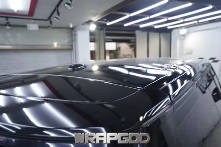 레인지로버 보그 3M 사틴 더스트 블랙 전체 랩핑 & 블랙팩 시공, 김포 카스킨 전문점 WRAPGOD / 김포 양촌읍