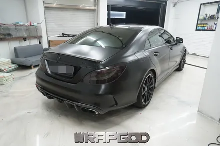 벤츠 CLS63 AMG , 에이버리 사틴 블랙 전체랩핑 시공 / 김포 검단 자동차 래핑 전문점 랩갓 WRAPGOD / 김포 양촌읍