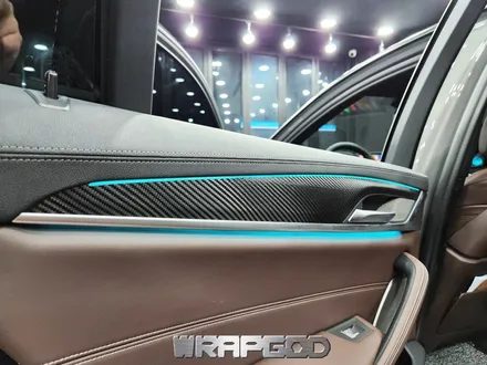 BMW 5시리즈 G30 우드트림 실내랩핑 에이버리 무광카본 / 김포 양촌읍