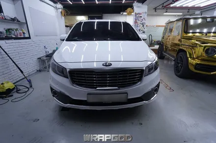 올뉴카니발 전체랩핑 에이버리 유광화이트로 깔끔하게~ 김포랩핑 시공 전문 WRAPGOD / 김포 양촌읍