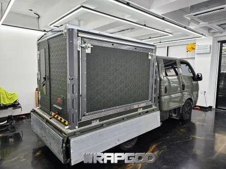 김포 봉고 캠핑카 랩핑 3M1080 쉐도우밀리터리그린 / 김포 양촌읍