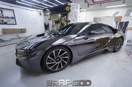 BMW i8 블랙크롬 전체랩핑 시공, 김포 일산 인천 송도 청라 파주 크롬랩핑 시공 전문점 WRAPGOD / 김포 양촌읍