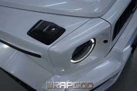 벤츠 G63 AMG 브라부스 풀바디킷 에이버리 다이아몬드화이트 전체 랩핑 시공, 김포랩핑 일산랩핑 인천랩핑 검단랩핑 송도랩핑 청라랩핑 파주랩핑 전문점 WRAPGOD / 김포 양촌읍