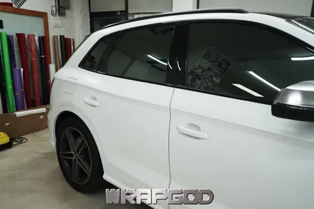 아우디 SQ5 , 에이버리 사틴 화이트 전체 랩핑 시공 / 김포 검단 자동차 래핑 전문점 랩갓 WRAPGOD / 김포 양촌읍