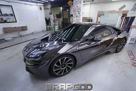 BMW i8 블랙크롬 전체랩핑 시공, 김포 일산 인천 송도 청라 파주 크롬랩핑 시공 전문점 WRAPGOD / 김포 양촌읍