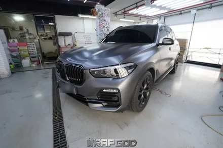 신형 BMW X5 에이버리 사틴그레이 전체랩핑,김포자동차랩핑 시공은 WRAPGOD / 김포 양촌읍