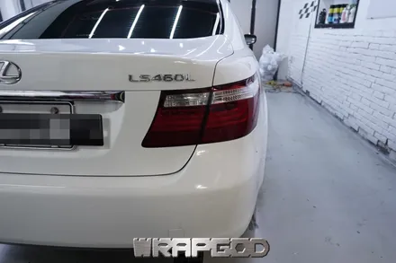 렉서스 LS 460 유광 화이트 에이버리 슈프림 전체 랩핑 시공, 김포 일산 송도 청라 자동차 랩핑 전문점 WRAPGOD / 김포 양촌읍
