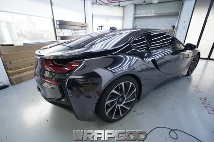 BMW i8 블랙크롬 전체랩핑 시공, 김포 일산 인천 송도 청라 파주 크롬랩핑 시공 전문점 WRAPGOD / 김포 양촌읍