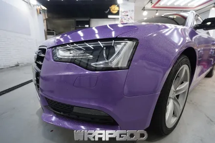 아우디 A5 에이버리 다이아몬드퍼플 전체 랩핑 시공, 김포 카스킨 전문점 WRAPGOD / 김포 양촌읍