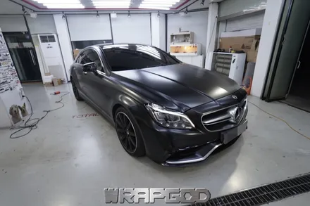 벤츠 CLS63 AMG 에이버리 새틴블랙 전체 랩핑 시공 김포 일산 인천 자동차랩핑 전문점 WRAPGOD / 김포 양촌읍
