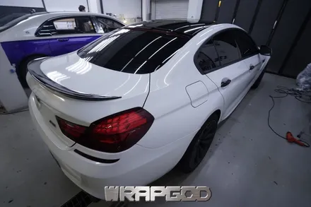 BMW 6시리즈 M6 그란쿠페 3M화이트골드스파클 전체 랩핑 시공,김포 일산 인천 검단 송도 청라 파주 전체 랩핑 전문점 WRAPGOD / 김포 양촌읍