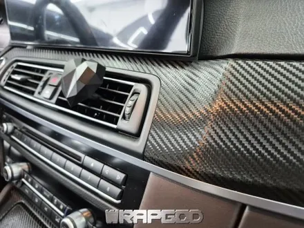 청라 BMW 5시리즈 무광 카본 실내랩핑 시공 / 김포 양촌읍