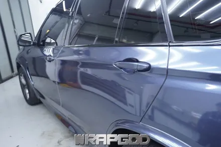 BMW X5 3M 유광 글레이셔 그레이 전체 랩핑 시공 , 김포 검단 랩핑 전문점 WRAPGOD / 김포 양촌읍