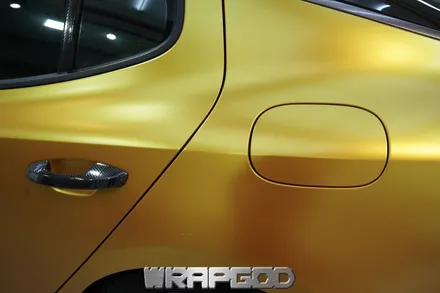 스팅어 풀랩핑, 에이버리 사틴 에너제틱옐로우 자동차 래핑 김포랩핑 전문샵 WRAPGOD / 김포 양촌읍