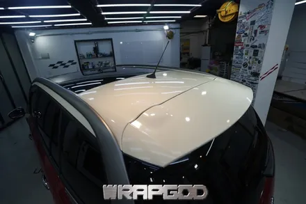 시트로엥 그랜드 C4 피카소 투톤 랩핑, 에이버리 유광 버건디+3M 라이트 아이보리 시공 김포 카스킨 WRAPGOD / 김포 양촌읍