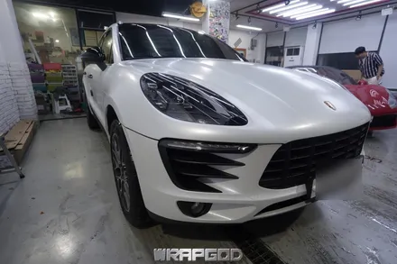 포르쉐 마칸 에이버리 사틴화이트펄 전체랩핑 시공, 김포랩핑 맛집 WRAPGOD / 김포 양촌읍