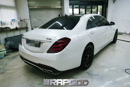 송도 벤츠 S63 AMG 전체랩핑 풀드레스업 사틴화이트펄 / 김포 양촌읍