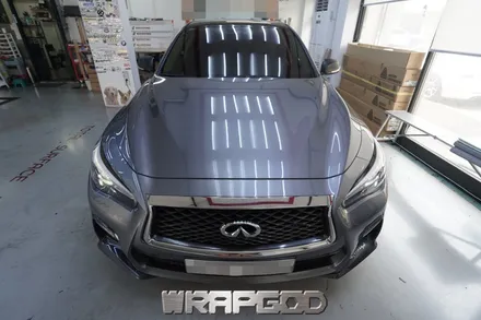 인피니티 Q50 에이버리 사틴 화이트 전체랩핑 시공, 김포 일산 인천 자동차래핑 전문점 랩갓 WRAPGOD / 김포 양촌읍