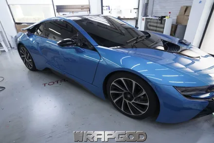 BMW i8 블랙크롬 전체랩핑 시공, 김포 일산 인천 송도 청라 파주 크롬랩핑 시공 전문점 WRAPGOD / 김포 양촌읍