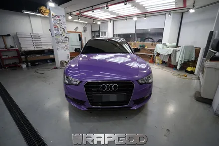 아우디 A5 에이버리 다이아몬드퍼플 전체 랩핑 시공, 김포 카스킨 전문점 WRAPGOD / 김포 양촌읍