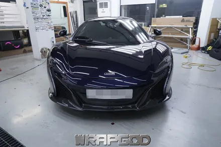 슈퍼카 맥라렌 650 에이버리 슈프림 유광 라이트블루 전체 랩핑 시공, 김포 카스킨 전문점 WRAPGOD / 김포 양촌읍