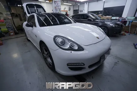 포르쉐 파나메라 4S 에이버리 사틴 블랙 전체랩핑 시공, 김포 카스킨 전문점 WRAPGOD / 김포 양촌읍