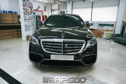 송도 벤츠 S63 AMG 전체랩핑 풀드레스업 사틴화이트펄 / 김포 양촌읍